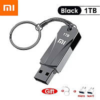 Флеш накопитель-память Xiaomi в металлическом корпусе USB3.0 + переходники TYPE-C+Micro USB 1TB