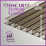 Сотовий полікарбонат 2100Х12000Х6 mm OSCAR Standard бронза, фото 4