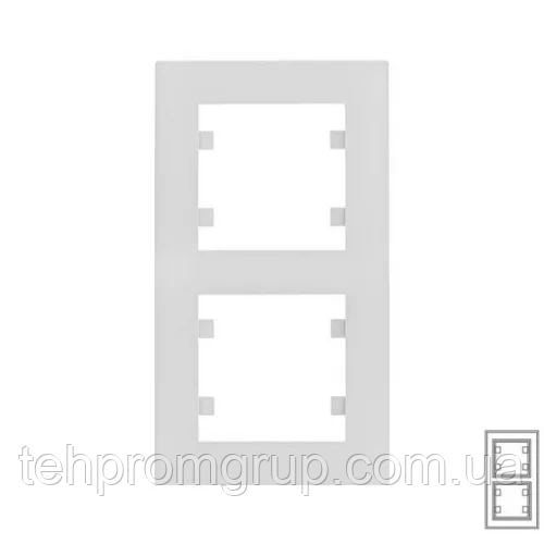 Рамка 2X вертикальна, Lumina-Intens, біла WL5620, фото 1