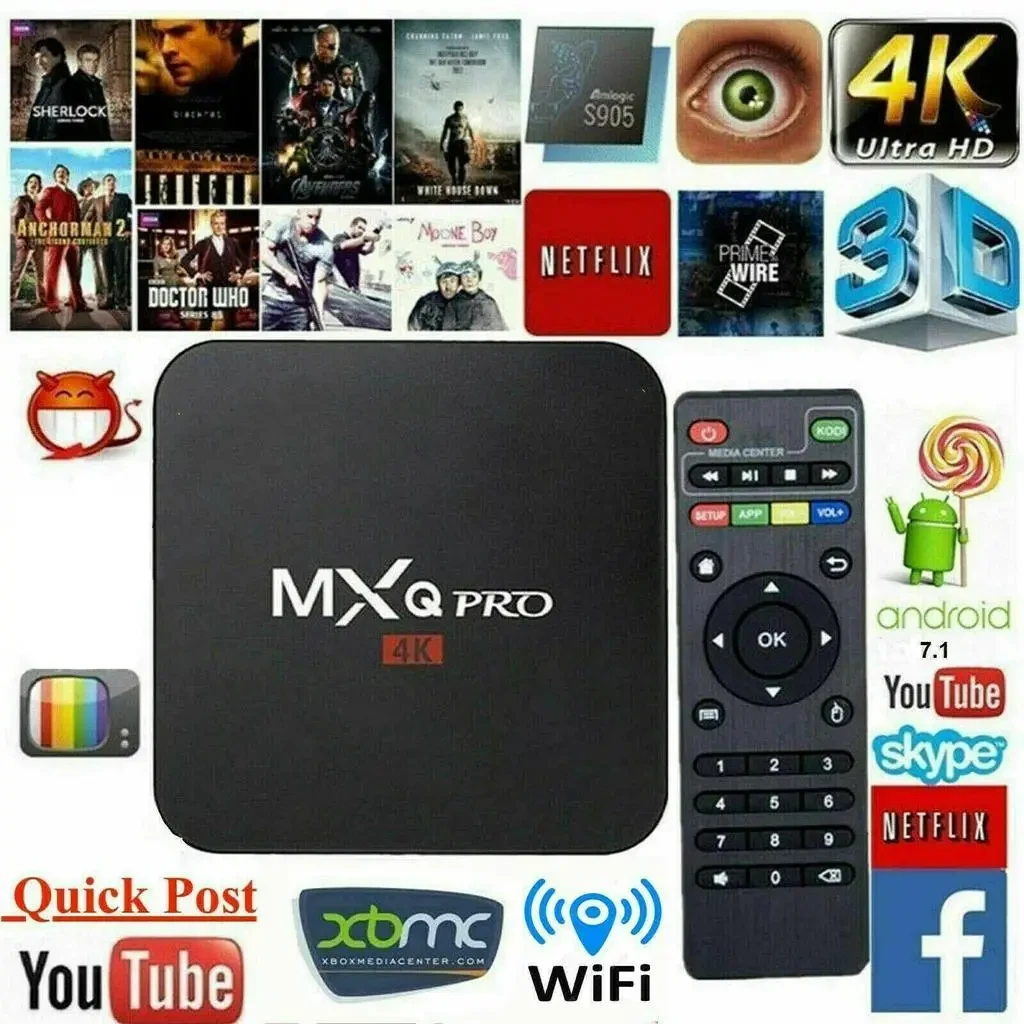 Smart TV Box - приставка MX Pro 4GB/32GB, Android Смарт ТВ приставка для телевізора з пультом