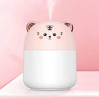 Зволожувач повітря mini нічник cat smile Humidifier з LED підсвічуванням Rose 250ml