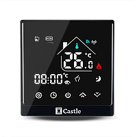 Терморегулятор програмований для теплої підлоги Castle АС8400H Чорний