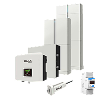 Комплект Solax 7.2: Однофазний гібридний інвертор на 6 кВт з АКБ на 12,4 кВт*год