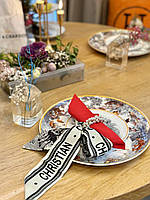 Кольцо для салфеток Dior декор под тарелки сервировка ПРЕМИУМ