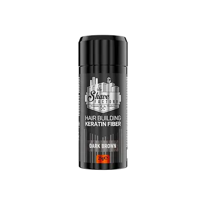 Пудра для залисин The Shave Factory Hair Building Keratin Fiber Темно-коричневий