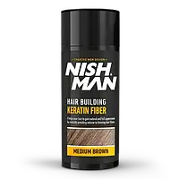 Пудра для залысин Nishman Hair Building Keratin Fiber Коричневый