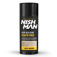 Пудра для залысин Nishman Hair Building Keratin Fiber Светло-Коричневый