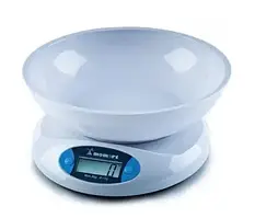 Ваги електронні кухонні білі пластикові до 5 кг Momert 68001