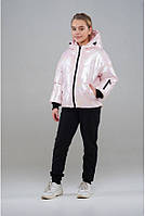Стильна демісезонна дута  куртка для дівчаток "Голограмма", в 4 кольорах, від 134см до 158см