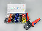 Набір наконечників для автопроводу 1200шт (8 видів)+ обтискні щипці 6 граней, набір обтискних інструментів, фото 4