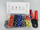 Набір наконечників для автопроводу 1200шт (8 видів)+ обтискні щипці 6 граней, набір обтискних інструментів, фото 10