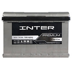 Автомобільний акумулятор INTER Premium  74Ah 720A L+ (L3)