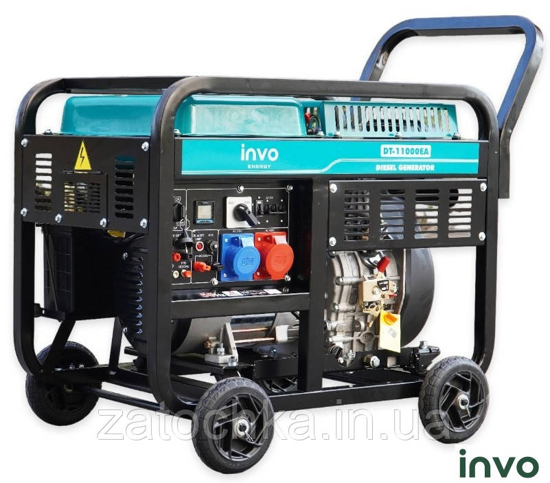 Дизельный генератор 11 кВт INVO DТ-11000EA 230/380В - фото 1 - id-p2065072955