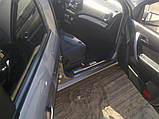 Накладки на пороги салону внутрішні Chevrolet Aveo (шевроле авео) з лого гравіюванням, неірж., фото 2