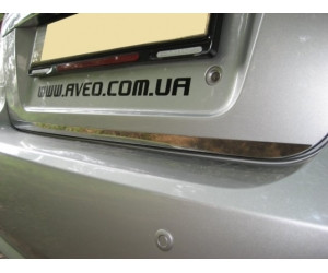 Хром накладка нижньої крайки багажника Chevrolet Aveo SD (шевроле авео), неірж.