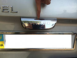Накладка над номером Opel Vivaro (Опель Віваро), неірж. (1 двері)