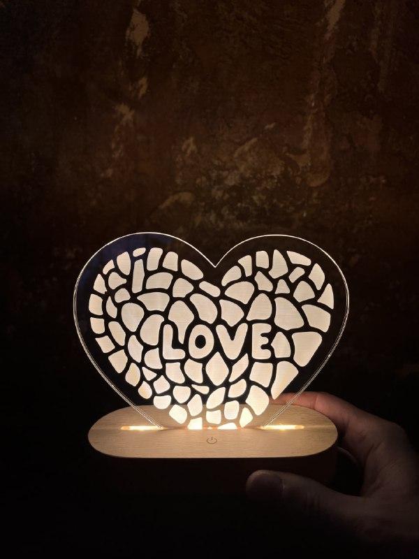 Нічник Серце Love, фото 1