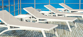 Шезлонг Pacific від Турецького виробника Siesta 089 White-Taupe