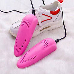 Сушарка для взуття електрична Shoes dryer UKC L 650 рожева