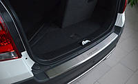 Накладка на задний бампер Chevrolet captiva (шевроле каптива), логотип, с загибом. нерж. 2013+