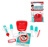 Набір стоматолога 6641 "Technok Toys", 8 елементів, щелепа, окуляри, бейдж, інструменти, в пакеті