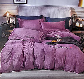 Потільний комплект "Моніка Велюр" Ліловий, Євророзмір