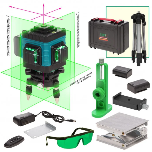 3D Лазерний нівелір STIF Germany BL-05B (повна комплектація), фото 1