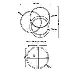 Кругла світлодіодна люстра 80 Вт зі зміною відтінка світла колір каркасу чорно-білий ESL-21513, фото 6