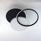 Кругла світлодіодна люстра 80 Вт зі зміною відтінка світла колір каркасу чорно-білий ESL-21513, фото 7