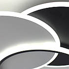 Кругла світлодіодна люстра 80 Вт зі зміною відтінка світла колір каркасу чорно-білий ESL-21513, фото 5