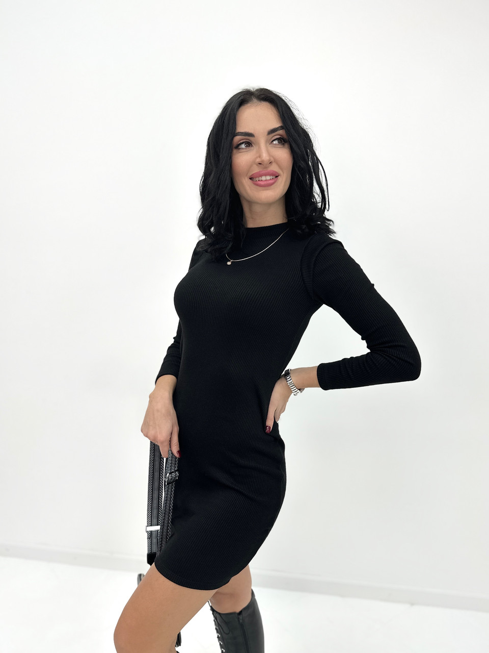 Тепла сукня рубчик "Hillary", фото 1