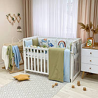Комплект постільної білизни для новонародженого Арт Дизайн Діно, колір оливковий