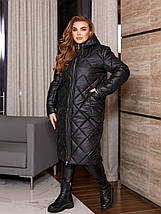 Куртка-пальто зима у великому розмірі батал Розміри: 50-52, 54-56, 58-60, фото 2