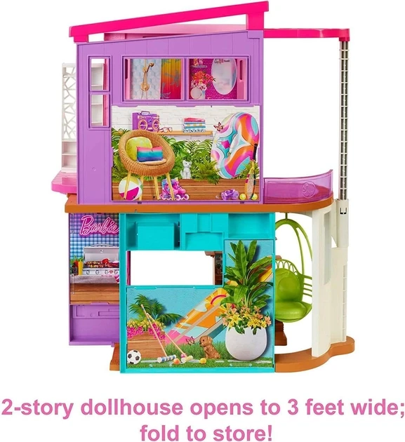 Игровой набор Barbie Malibu Vacation House Playset Кукольный домик (HCD50) - фото 5 - id-p2065120201