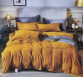 Потільний комплект "Моніка Велюр" Охра, Євророзмір