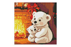 Набір з алмазною мозаїкою 12+ без підрамника AMC7807 "Домашнє тепло" з АВ стразами 30х30см IDEYKA