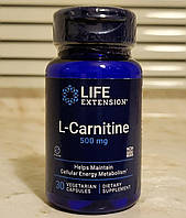 Life Extension L Carnitine 500 mg 30 капсул карнітин для схуднення