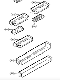 Полка двері холодильника LG MAN62309801 для GN-M702 и др. нижня, фото 3