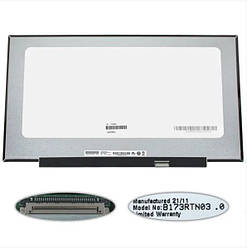 Матриця 17.3" NT173WDM-N23 (1600*900, 30pin(eDP), LED, SLIM (без планок і вушок), матова, роз'єм праворуч унизу)