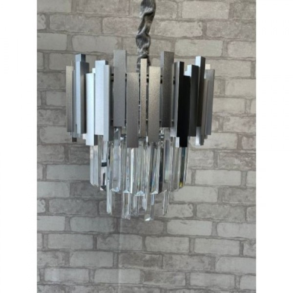 Кришталева люстра в чорному/сатині/золоті Linisoln 6523-300, фото 1