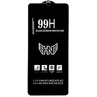 Захисне скло 99H для Samsung Galaxy M32 / Full Glue чорне на самсунг гелексі М32 (SM-M325) М 32