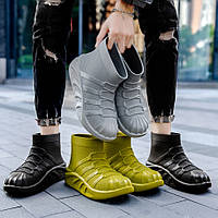 Модні чоловічі гумові матові черевики осінь-зима, з утеплювачем, 40 - 44