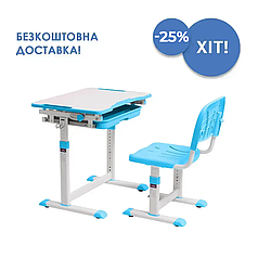 Комплект зростаючої дитячої парти Cubby Sorpresa Blue зі стільчиком