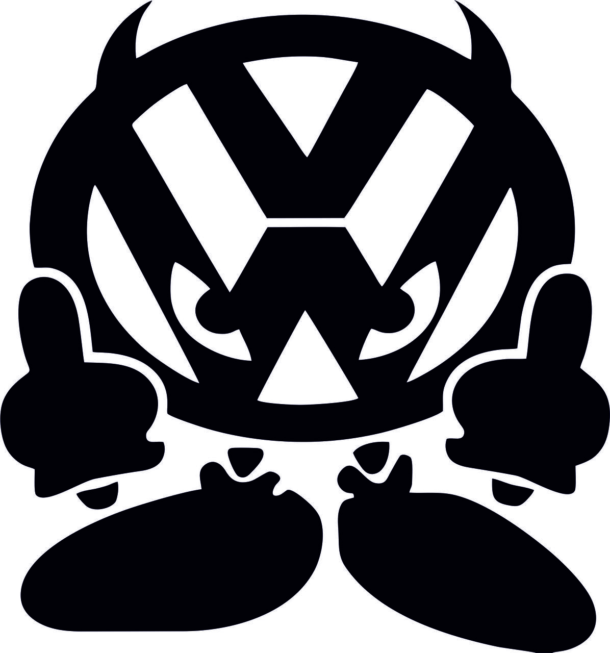 Наклейка чортик VW 15 х 16 см