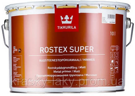Грунт Rostex Super Tikkurila антикоррозионный серый Ростекс Супер, 3л - фото 2 - id-p80982797