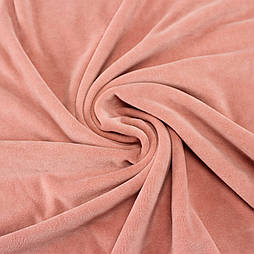 Однотонний велюр хб брудно-рожевий