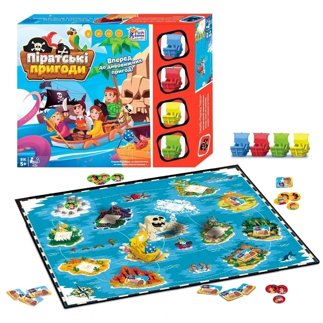 Гр Настільна гра "Піратські пригоди" 90177 (24/2) "4FUN Game Club", в коробці, фото 1