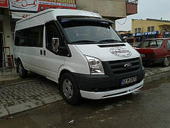 Козирок/дефлектор лобового скла (на кронштейнах) FORD TRANSIT (форд транзит) 00-14. Чорний глянець. 5 мм