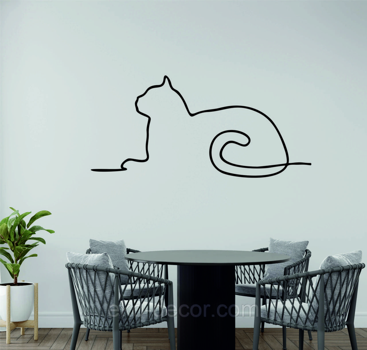 Декоративне настінне 3D Панно «Кіт» Декор на стіну з об'ємом, фото 1