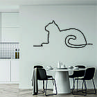 Декоративне настінне 3D Панно «Кіт» Декор на стіну з об'ємом, фото 3